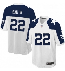 Mens Nike Dallas Cowboys 22 Emmitt Smith Game White Throwback Alternate NFL Jersey Mens Nike Dallas Cowboys 22 Emmitt Smith Game White Throwback Alternate NFL Jersey