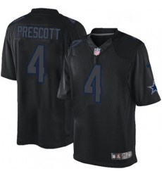 Mens Nike Dallas Cowboys 4 Dak Prescott Limited Black Impact NFL Jersey Mens Nike Dallas Cowboys 4 Dak Prescott Limited Black Impact NFL Jersey