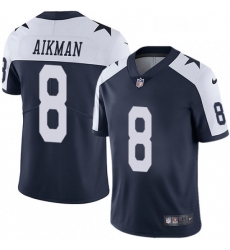 Mens Nike Dallas Cowboys 8 Troy Aikman Navy Blue Throwback Alternate Vapor Untouchable Limited Player NFL Jersey Mens Nike Dallas Cowboys 8 Troy Aikman Navy Blue Throwback Alternate Vapor Untouchable Limited Player NFL Jersey