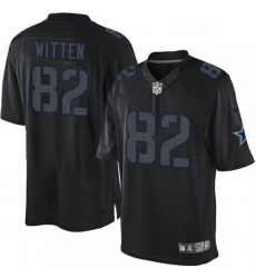 Mens Nike Dallas Cowboys 82 Jason Witten Limited Black Impact NFL Jersey Mens Nike Dallas Cowboys 82 Jason Witten Limited Black Impact NFL Jersey