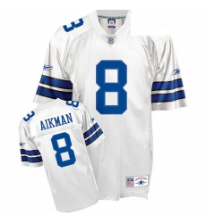 Mens Reebok Dallas Cowboys 8 Troy Aikman Authentic White Throwback NFL Jersey Mens Reebok Dallas Cowboys 8 Troy Aikman Authentic White Throwback NFL Jersey
