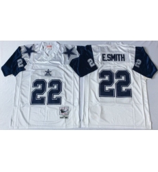 Mitchell Ness cowboys #22 Emmitt Smith white Throwback Stitched NFL Jersey Mitchell Ness cowboys #22 Emmitt Smith white Throwback Stitched NFL Jersey