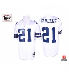 Mitchell and Ness Dallas Cowboys 21 Deion Sanders Authentic White 1995 Throwback NFL Jersey Mitchell and Ness Dallas Cowboys 21 Deion Sanders Authentic White 1995 Throwback NFL Jersey