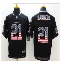 New Dallas Cowboys #21 Deion Sanders Black Men Stitched NFL Elite USA Flag Fashion Jersey New Dallas Cowboys #21 Deion Sanders Black Men Stitched NFL Elite USA Flag Fashion Jersey