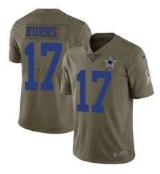 Nike Cowboys #17 Allen Hurns Olive Mens Stitched NFL Limited 2017 Salute To Service Jersey Nike Cowboys #17 Allen Hurns Olive Mens Stitched NFL Limited 2017 Salute To Service Jersey