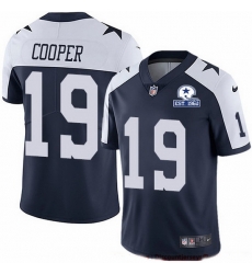 Nike Cowboys 19 Amari Cooper Navy Blue Thanksgiving Men Stitched With Established In 1960 Patch NFL Vapor Untouchable Limited Throwback Jersey Nike Cowboys 19 Amari Cooper Navy Blue Thanksgiving Men Stitched With Established In 1960 Patch NFL Vapor Untouchable Limited Throwback Jersey