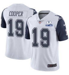Nike Cowboys 19 Amari Cooper White Men Stitched With Established In 1960 Patch NFL Limited Rush Jersey Nike Cowboys 19 Amari Cooper White Men Stitched With Established In 1960 Patch NFL Limited Rush Jersey