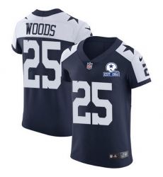 Nike Cowboys 25 Xavier Woods Navy Blue Thanksgiving Men Stitched With Established In 1960 Patch NFL Vapor Untouchable Throwback Elite Jersey Nike Cowboys 25 Xavier Woods Navy Blue Thanksgiving Men Stitched With Established In 1960 Patch NFL Vapor Untouchable Throwback Elite Jersey