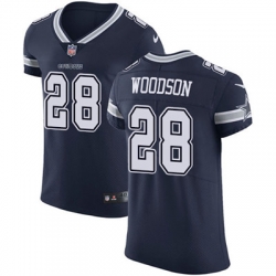Nike Cowboys #28 Darren Woodson Navy Blue Team Color Mens Stitched NFL Vapor Untouchable Elite Jersey