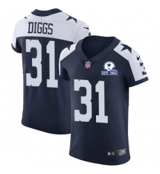 Nike Cowboys 31 Trevon Diggs Navy Blue Thanksgiving Men Stitched With Established In 1960 Patch NFL Vapor Untouchable Throwback Elite Jersey Nike Cowboys 31 Trevon Diggs Navy Blue Thanksgiving Men Stitched With Established In 1960 Patch NFL Vapor Untouchable Throwback Elite Jersey