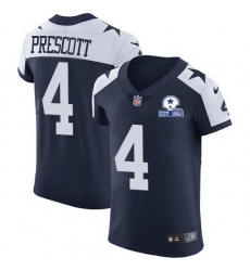 Nike Cowboys 4 Dak Prescott Navy Blue Thanksgiving Men Stitched With Established In 1960 Patch NFL Vapor Untouchable Throwback Elite Jersey Nike Cowboys 4 Dak Prescott Navy Blue Thanksgiving Men Stitched With Established In 1960 Patch NFL Vapor Untouchable Throwback Elite Jersey