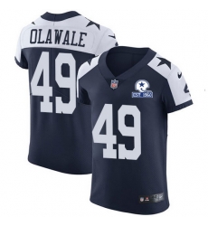 Nike Cowboys 49 Jamize Olawale Navy Blue Thanksgiving Men Stitched With Established In 1960 Patch NFL Vapor Untouchable Throwback Elite Jersey Nike Cowboys 49 Jamize Olawale Navy Blue Thanksgiving Men Stitched With Established In 1960 Patch NFL Vapor Untouchable Throwback Elite Jersey
