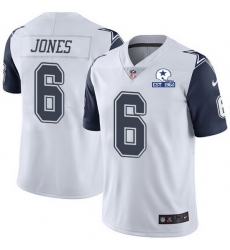 Nike Cowboys 6 Chris Jones White Men Stitched With Established In 1960 Patch NFL Limited Rush Jersey Nike Cowboys 6 Chris Jones White Men Stitched With Established In 1960 Patch NFL Limited Rush Jersey