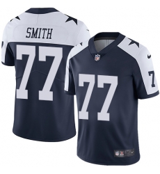 Nike Cowboys #77 Tyron Smith Navy Blue Thanksgiving Mens Stitched NFL Vapor Untouchable Limited Throwback Jersey Nike Cowboys #77 Tyron Smith Navy Blue Thanksgiving Mens Stitched NFL Vapor Untouchable Limited Throwback Jersey