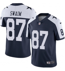 Nike Cowboys #87 Geoff Swaim Navy Blue Thanksgiving Men Stitched NFL Vapor Untouchable Limited Throwback Jersey Nike Cowboys #87 Geoff Swaim Navy Blue Thanksgiving Men Stitched NFL Vapor Untouchable Limited Throwback Jersey