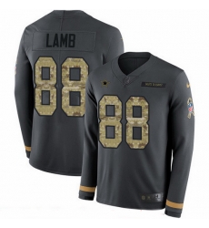 Nike Cowboys 88 CeeDee Lamb Anthracite Salute to Service Men Stitched NFL Limited Therma Long Sleeve Jersey Nike Cowboys 88 CeeDee Lamb Anthracite Salute to Service Men Stitched NFL Limited Therma Long Sleeve Jersey