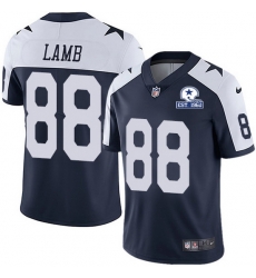 Nike Cowboys 88 CeeDee Lamb Navy Blue Thanksgiving Men Stitched With Established In 1960 Patch NFL Vapor Untouchable Limited Throwback Jersey Nike Cowboys 88 CeeDee Lamb Navy Blue Thanksgiving Men Stitched With Established In 1960 Patch NFL Vapor Untouchable Limited Throwback Jersey