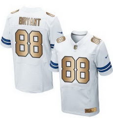 Nike Cowboys #88 Dez Bryant White Mens Stitched NFL Elite Gold Jersey Nike Cowboys #88 Dez Bryant White Mens Stitched NFL Elite Gold Jersey
