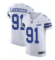 Nike Cowboys 91 L P Ladouceur White Men Stitched With Established In 1960 Patch NFL New Elite Jersey Nike Cowboys 91 L P Ladouceur White Men Stitched With Established In 1960 Patch NFL New Elite Jersey