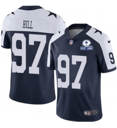 Nike Cowboys 97 Trysten Hill Navy Blue Thanksgiving Men Stitched With Established In 1960 Patch NFL Vapor Untouchable Limited Throwback Jersey Nike Cowboys 97 Trysten Hill Navy Blue Thanksgiving Men Stitched With Established In 1960 Patch NFL Vapor Untouchable Limited Throwback Jersey