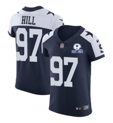 Nike Cowboys 97 Trysten Hill Navy Blue Thanksgiving Men Stitched With Established In 1960 Patch NFL Vapor Untouchable Throwback Elite Jersey Nike Cowboys 97 Trysten Hill Navy Blue Thanksgiving Men Stitched With Established In 1960 Patch NFL Vapor Untouchable Throwback Elite Jersey