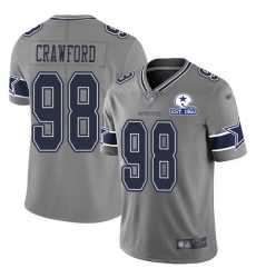 Nike Cowboys 98 Tyrone Crawford Gray Men Stitched With Established In 1960 Patch NFL Limited Inverted Legend Jersey Nike Cowboys 98 Tyrone Crawford Gray Men Stitched With Established In 1960 Patch NFL Limited Inverted Legend Jersey