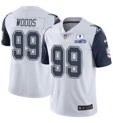 Nike Cowboys 99 Antwaun Woods White Men Stitched With Established In 1960 Patch NFL Limited Rush Jersey Nike Cowboys 99 Antwaun Woods White Men Stitched With Established In 1960 Patch NFL Limited Rush Jersey