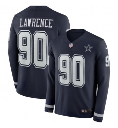Nike Dallas Cowboys 90 Demarcus Lawrence Navy Therma Long Sleeve Jersey Nike Dallas Cowboys 90 Demarcus Lawrence Navy Therma Long Sleeve Jersey