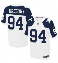 Nike Dallas Cowboys #94 Randy Gregory White Thanksgiving Throwback Mens Stitched NFL Elite Jersey Nike Dallas Cowboys #94 Randy Gregory White Thanksgiving Throwback Mens Stitched NFL Elite Jersey