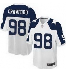 Nike Dallas Cowboys #98 Tyrone Crawford White Thanksgiving Throwback Mens Stitched NFL Elite Jersey Nike Dallas Cowboys #98 Tyrone Crawford White Thanksgiving Throwback Mens Stitched NFL Elite Jersey