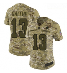 Cowboys #13 Michael Gallup Camo Women Stitched Football Limited 2018 Salute to Service Jersey Cowboys #13 Michael Gallup Camo Women Stitched Football Limited 2018 Salute to Service Jersey