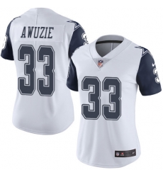 Nike Cowboys #33 Chidobe Awuzie White Womens Stitched NFL Limited Rush Jersey Nike Cowboys #33 Chidobe Awuzie White Womens Stitched NFL Limited Rush Jersey