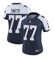 Nike Cowboys #77 Tyron Smith Navy Blue Thanksgiving Womens Stitched NFL Vapor Untouchable Limited Throwback Jersey Nike Cowboys #77 Tyron Smith Navy Blue Thanksgiving Womens Stitched NFL Vapor Untouchable Limited Throwback Jersey