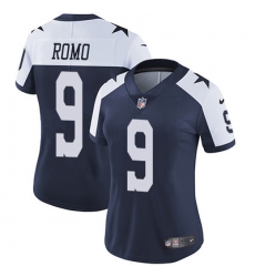 Nike Cowboys #9 Tony Romo Navy Blue Thanksgiving Womens Stitched NFL Vapor Untouchable Limited Throwback Jersey Nike Cowboys #9 Tony Romo Navy Blue Thanksgiving Womens Stitched NFL Vapor Untouchable Limited Throwback Jersey