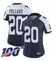 Women Cowboys 20 Tony Pollard Navy Blue Thanksgiving Stitched Football 100th Season Vapor Throwback Limited Jersey Women Cowboys 20 Tony Pollard Navy Blue Thanksgiving Stitched Football 100th Season Vapor Throwback Limited Jersey