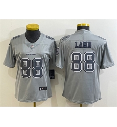 Women Dallas Cowboys 88 CeeDee Lamb Grey Atmosphere Fashion Stitched Jersey Women Dallas Cowboys 88 CeeDee Lamb Grey Atmosphere Fashion Stitched Jersey