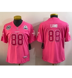 Women Dallas Cowboys 88 CeeDee Lamb Pink Vapor Untouchable Limited Stitched Football Jersey 1 Women Dallas Cowboys 88 CeeDee Lamb Pink Vapor Untouchable Limited Stitched Football Jersey 1