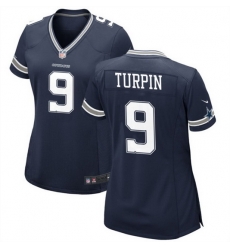Women Dallas Cowboys 9 KaVontae Turpin Navy Stitched Football Jersey Run Small Women Dallas Cowboys 9 KaVontae Turpin Navy Stitched Football Jersey Run Small