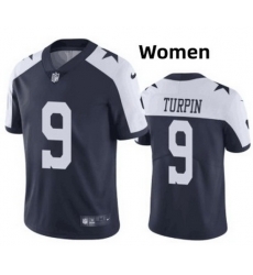 Women Dallas Cowboys 9 KaVontae Turpin Navy White Thanksgiving Vapor Limited Jersey Women Dallas Cowboys 9 KaVontae Turpin Navy White Thanksgiving Vapor Limited Jersey
