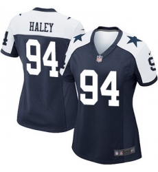 Women Dallas Cowboys #94 Charles Haley Navy Blue Thanksgiving Retired Player NFL Nike Game Jersey Women Dallas Cowboys #94 Charles Haley Navy Blue Thanksgiving Retired Player NFL Nike Game Jersey