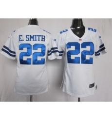 Women Nike Dallas Cowboys 22 E.SMITH White NFL Jerseys Women Nike Dallas Cowboys 22 E.SMITH White NFL Jerseys