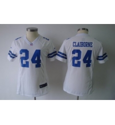 Women Nike Dallas Cowboys 24# Claiborne Authentic White Jersey Women Nike Dallas Cowboys 24# Claiborne Authentic White Jersey