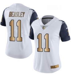 Womens Nike Dallas Cowboys 11 Cole Beasley Limited WhiteGold Rush NFL Jersey Womens Nike Dallas Cowboys 11 Cole Beasley Limited WhiteGold Rush NFL Jersey
