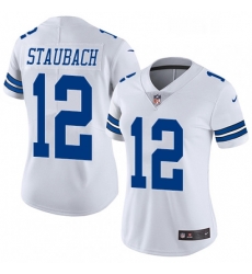 Womens Nike Dallas Cowboys 12 Roger Staubach White Vapor Untouchable Limited Player NFL Jersey Womens Nike Dallas Cowboys 12 Roger Staubach White Vapor Untouchable Limited Player NFL Jersey