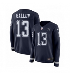 Womens Nike Dallas Cowboys 13 Michael Gallup Limited Navy Blue Therma Long Sleeve NFL Jersey Womens Nike Dallas Cowboys 13 Michael Gallup Limited Navy Blue Therma Long Sleeve NFL Jersey