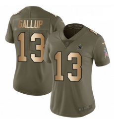 Womens Nike Dallas Cowboys 13 Michael Gallup Limited OliveGold 2017 Salute to Service NFL Jersey Womens Nike Dallas Cowboys 13 Michael Gallup Limited OliveGold 2017 Salute to Service NFL Jersey