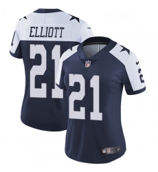 Womens Nike Dallas Cowboys 21 Ezekiel Elliott Elite Navy Blue Throwback Alternate NFL Jersey Womens Nike Dallas Cowboys 21 Ezekiel Elliott Elite Navy Blue Throwback Alternate NFL Jersey