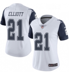 Womens Nike Dallas Cowboys 21 Ezekiel Elliott Limited White Rush Vapor Untouchable NFL Jersey Womens Nike Dallas Cowboys 21 Ezekiel Elliott Limited White Rush Vapor Untouchable NFL Jersey