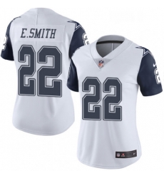 Womens Nike Dallas Cowboys 22 Emmitt Smith Limited White Rush Vapor Untouchable NFL Jersey Womens Nike Dallas Cowboys 22 Emmitt Smith Limited White Rush Vapor Untouchable NFL Jersey