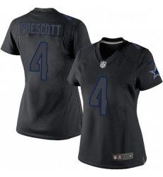 Womens Nike Dallas Cowboys 4 Dak Prescott Limited Black Impact NFL Jersey Womens Nike Dallas Cowboys 4 Dak Prescott Limited Black Impact NFL Jersey